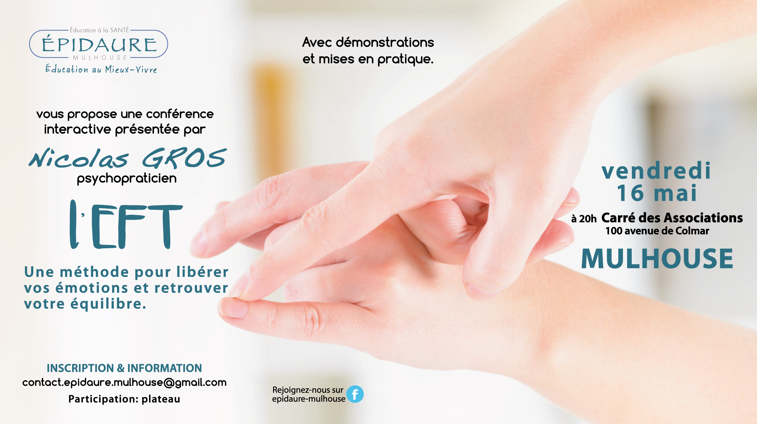 🎤 Conférence découverte : « L’EFT, une méthode pour libérer vos émotions bloquées » ✨